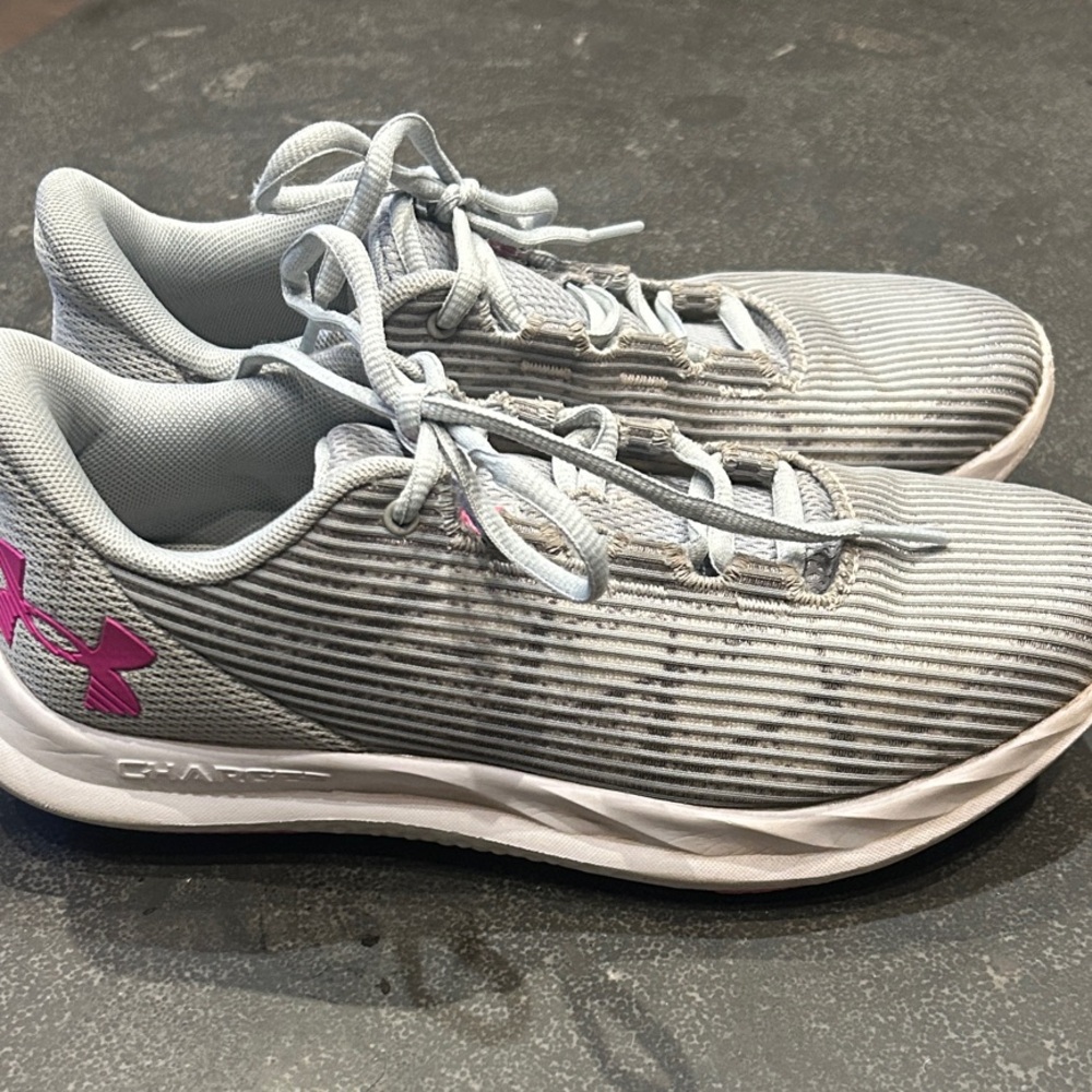Under Armour Women's Gray and Pink Athletic Shoes